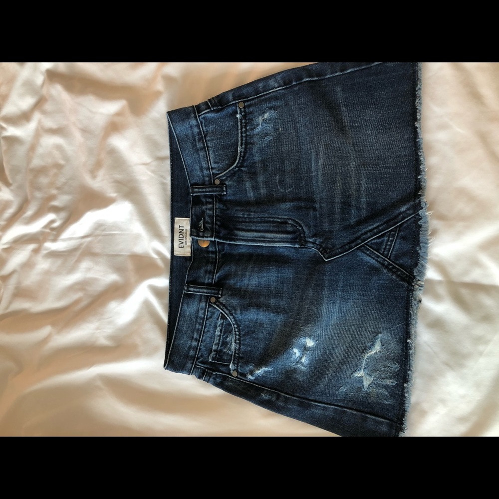 Distressed Denim Skirt